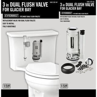 Everbilt Dual Flush Valve for Glacier Bay 3 in. Toilets A2422M