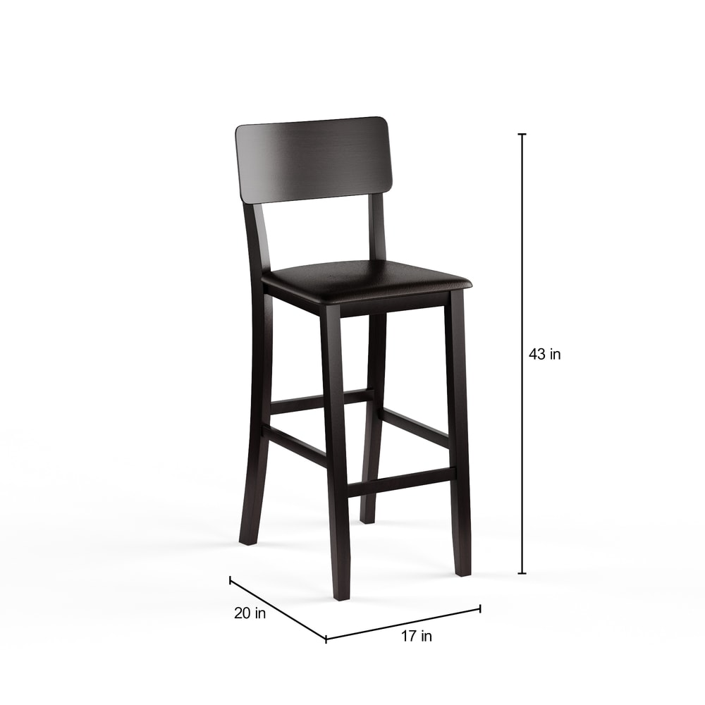 Linon Lovell Black Stationary Bar Stool   N/A