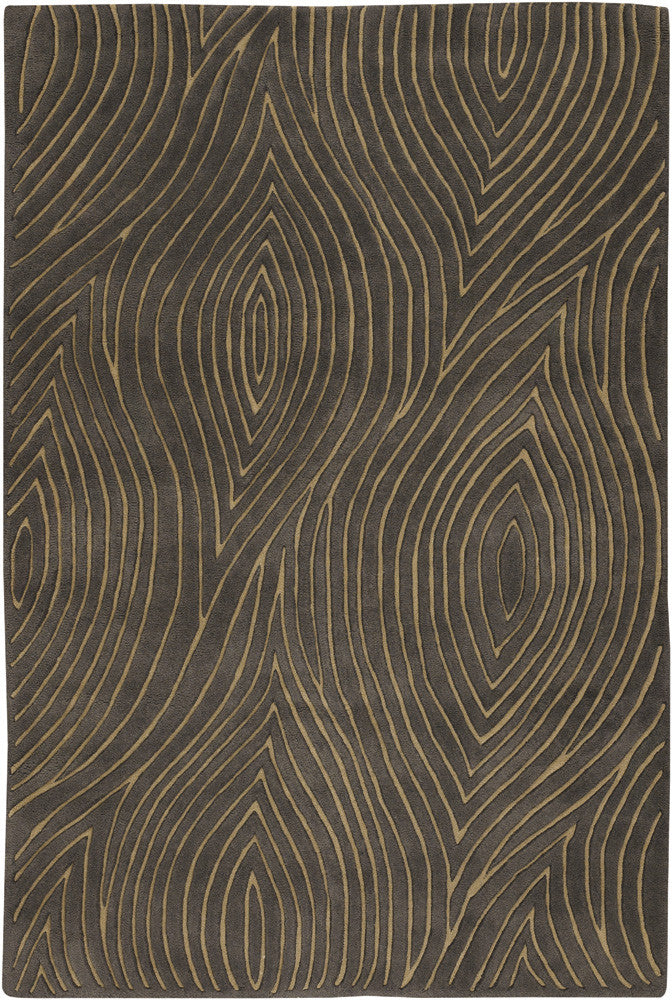 Solas Collection Hand-Tufted Area Rug in Taupe & Gold