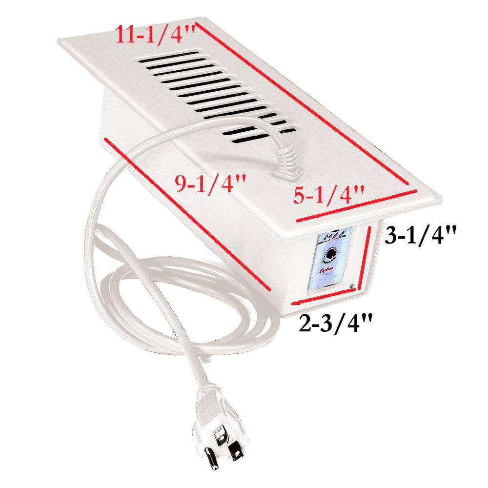 Cyclone Booster Fan Plus with Built-In Thermostat in White CM300W