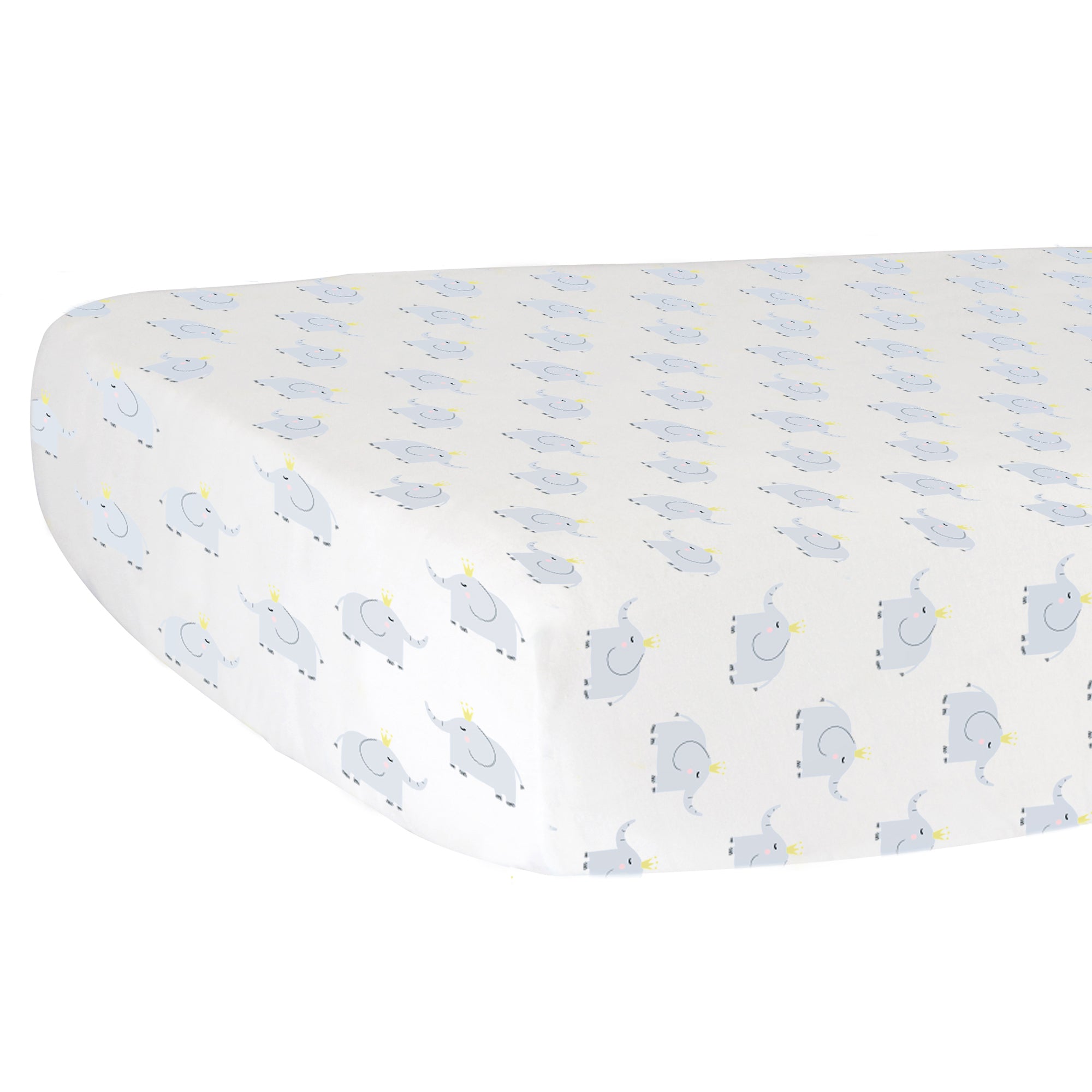 Elephant Organic Cotton Fitted Crib Sheet