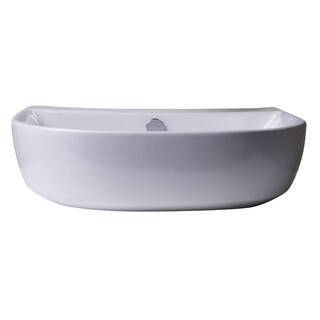 ALFI BRAND 4.25 in. Wall Mount Sink Basin in White AB110