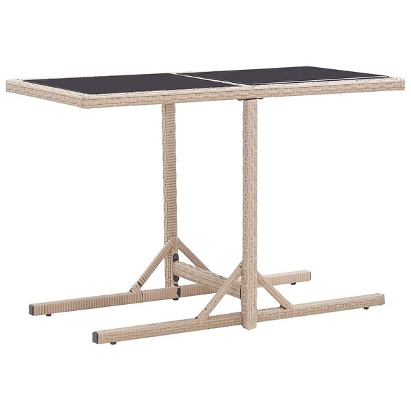 vidaXL Patio Table Beige 43.3