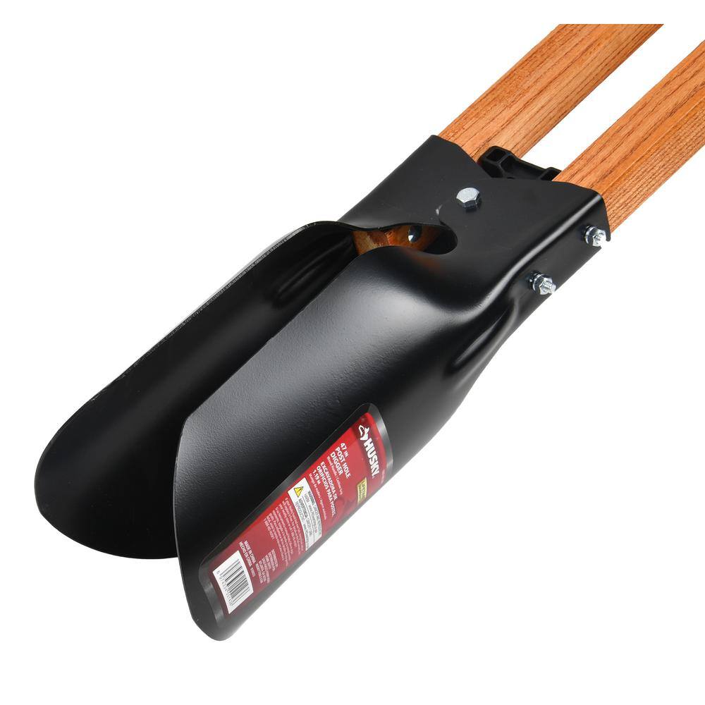 Husky 47 in. L Wood Handle Post Hole Digger with Grip 618033
