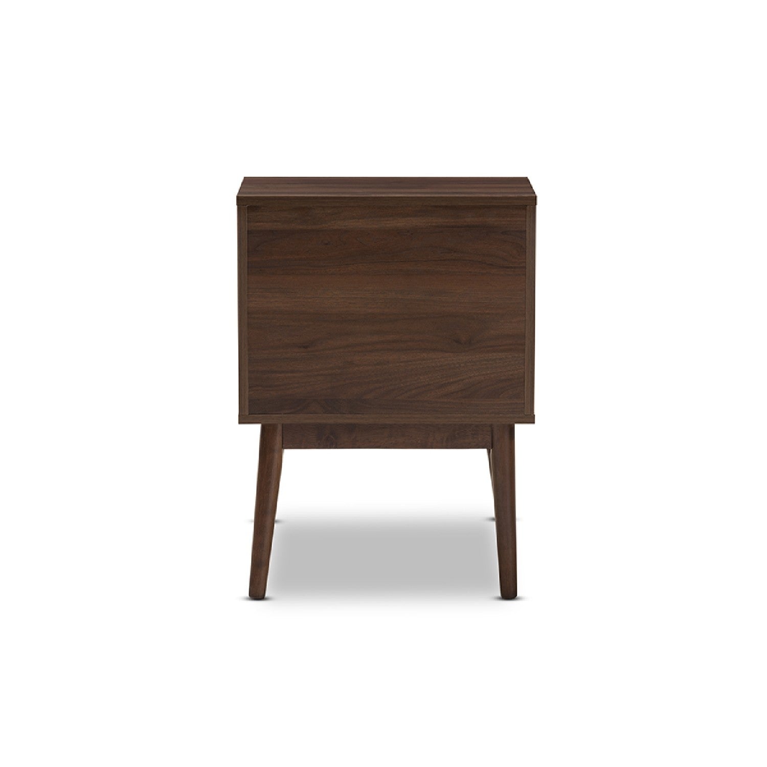 Baxton Studio Disa Mid-Century Modern Walnut Brown Finished Nightstand