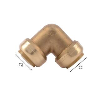 SharkBite 1 in. Push-to-Connect Brass 90-Degree Elbow Fitting U260LFA