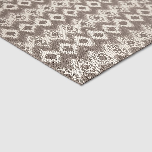 Ikat Outdoor Rug Taupe