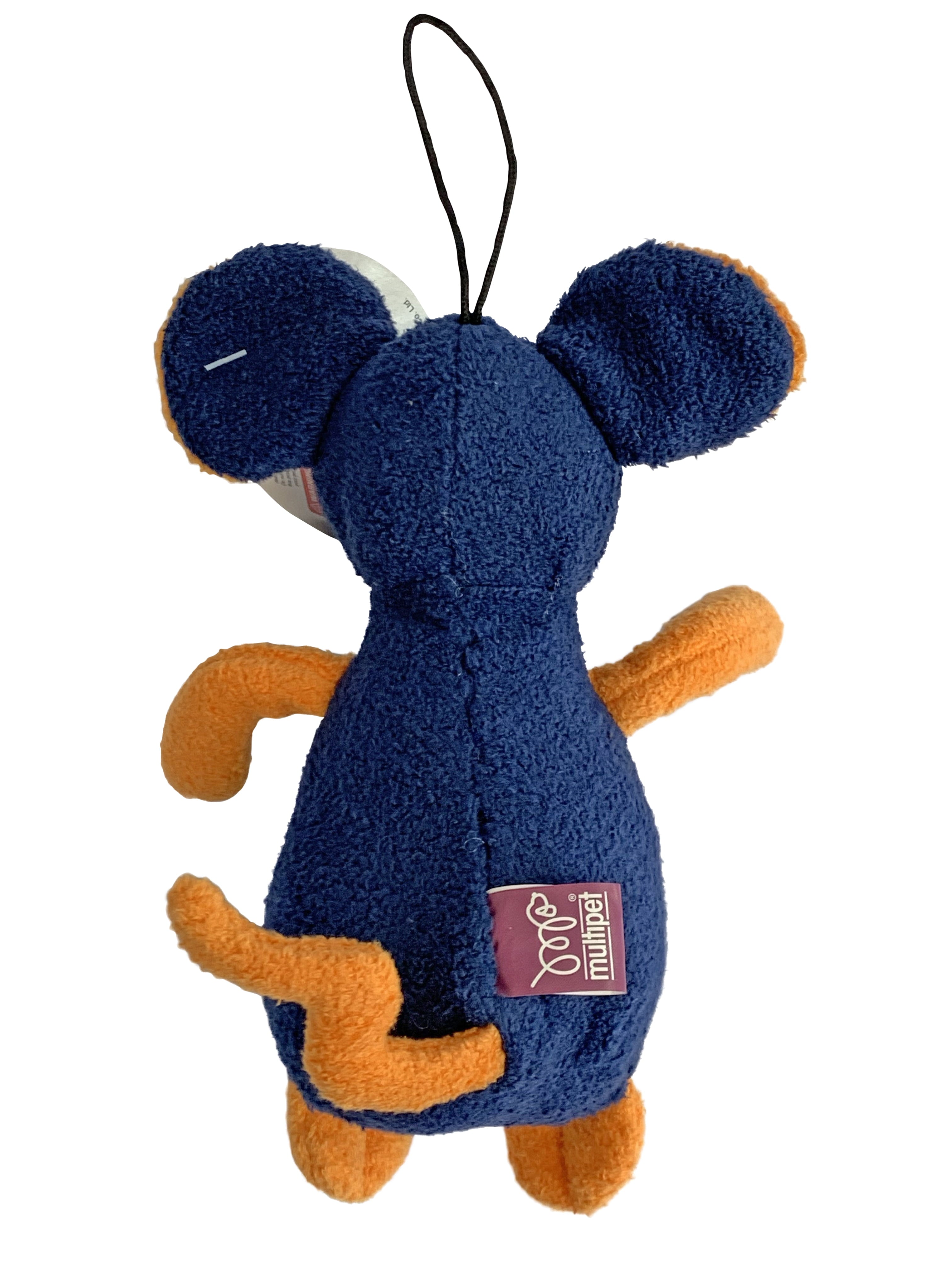 Multipet Deedle Dude Musical Interactive Plush Mouse Dog Toy， 8 inch