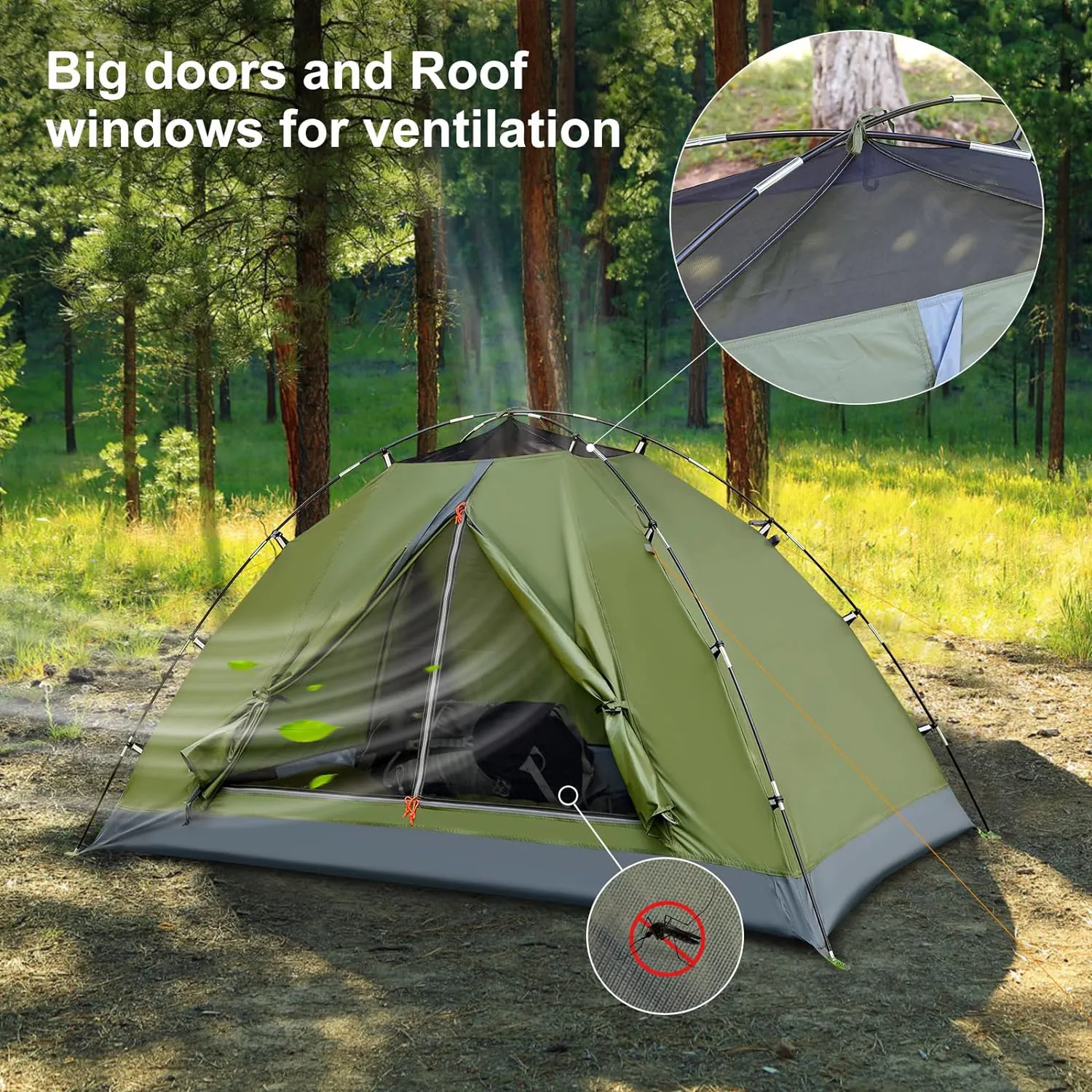 One people camping and hiking outdoor waterproof tent