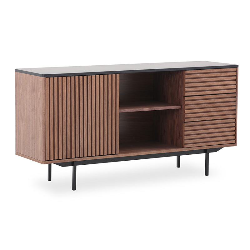 TOZZI Sideboard Buffet 160cm - Walnut/ Black