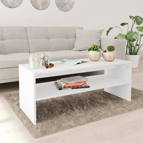 vidaXL Coffee Table End Table Accent Sofa Table High Gloss Gray Engineered Wood   Traditional   Coffee Tables   by vidaXL LLC  Houzz