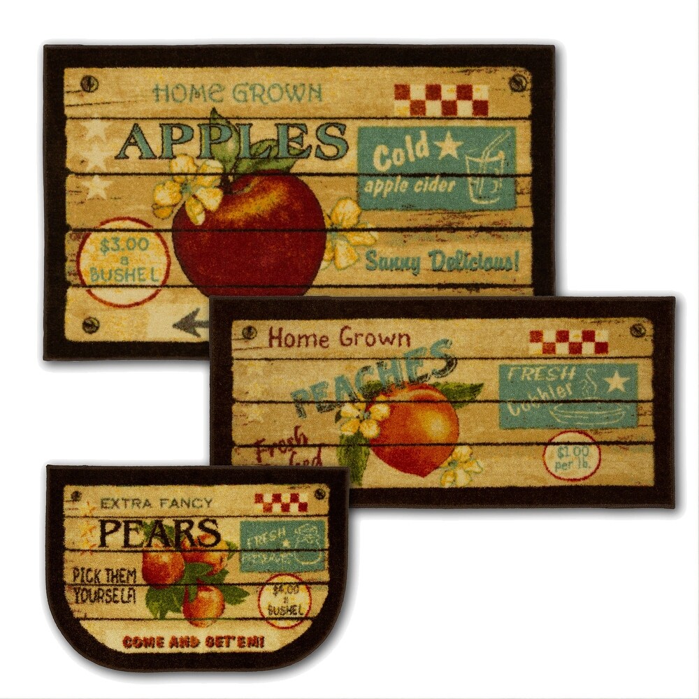 Mohawk Home Vintage Fruit Crate Kitchen Mat Kitchen Mat