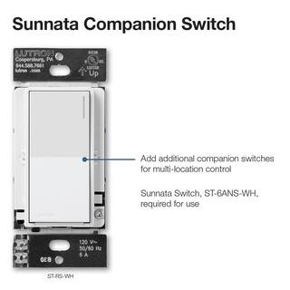 Lutron Sunnata Companion Switch only for use with Sunnata OnOff Switches Architectural White (ST-RS-RW) ST-RS-RW