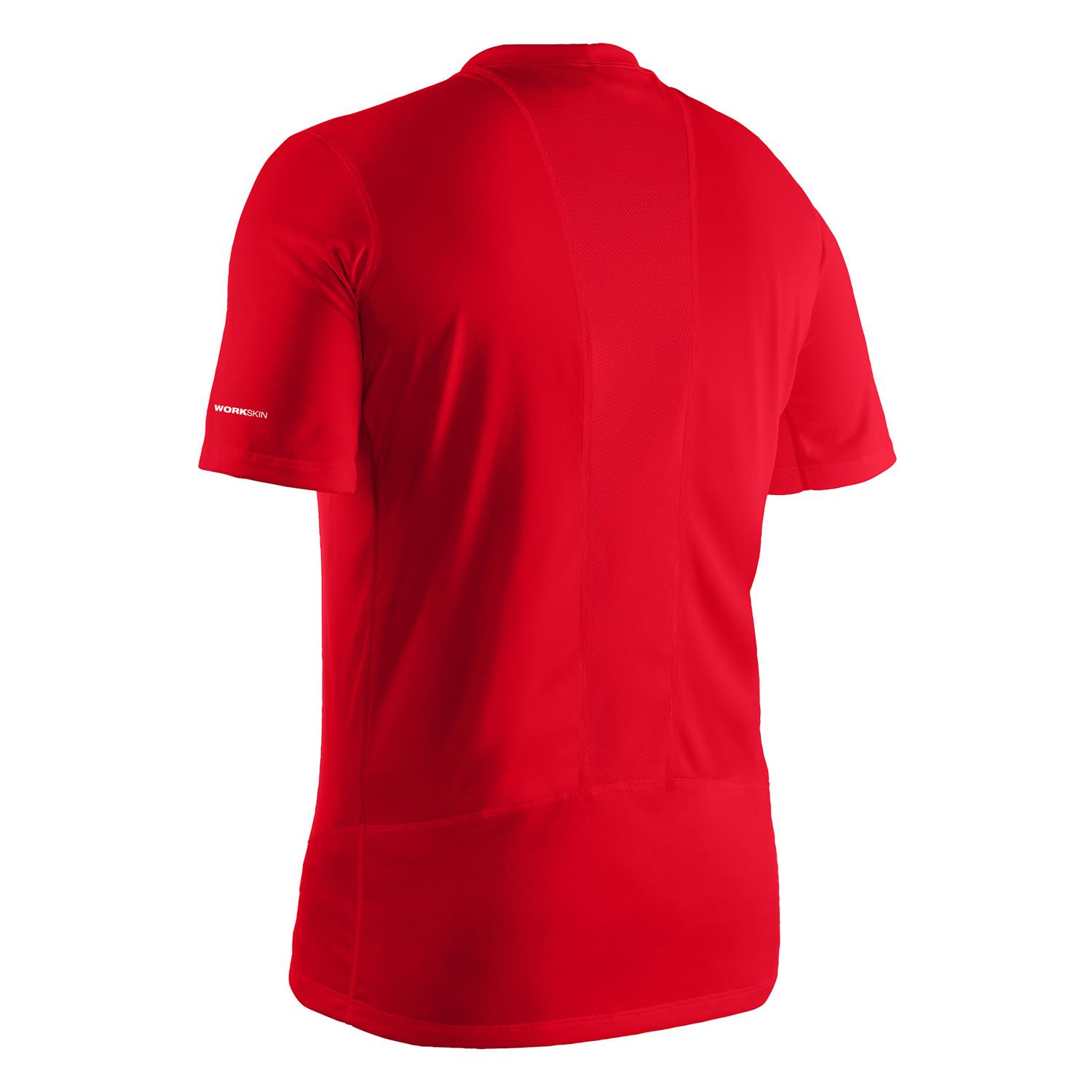 MW Workskin M Short Sleeve Men\u0027s Crew Neck Red Lightweight Performance Tee Shirt