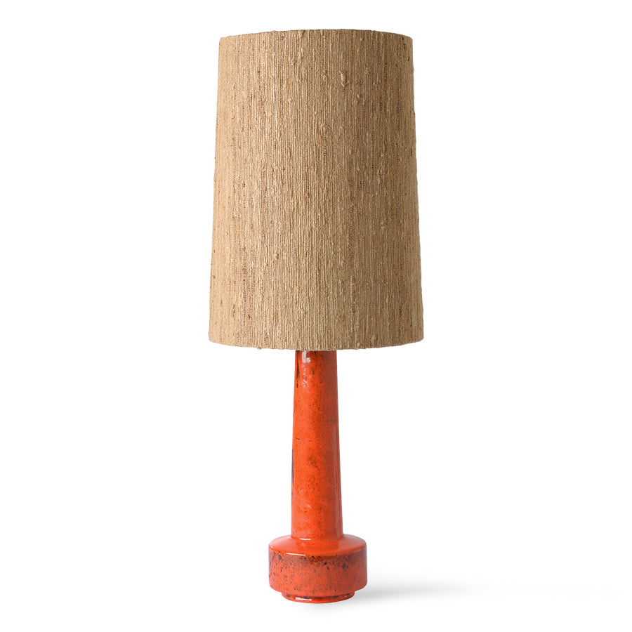 Retro stoneware lamp red