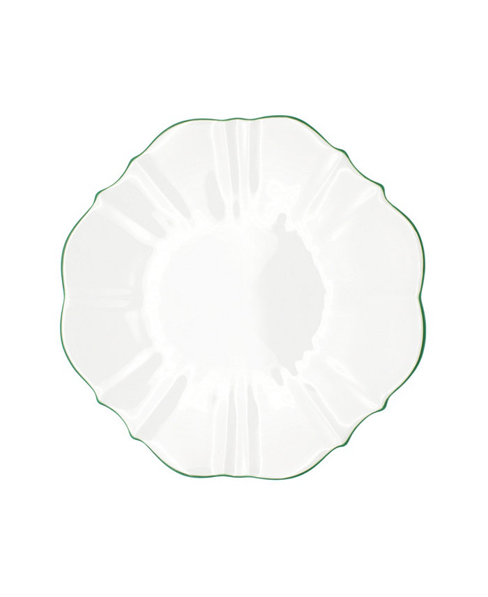 Twig New York Amelie Forest Green Rim 10.5 Dinner Plate