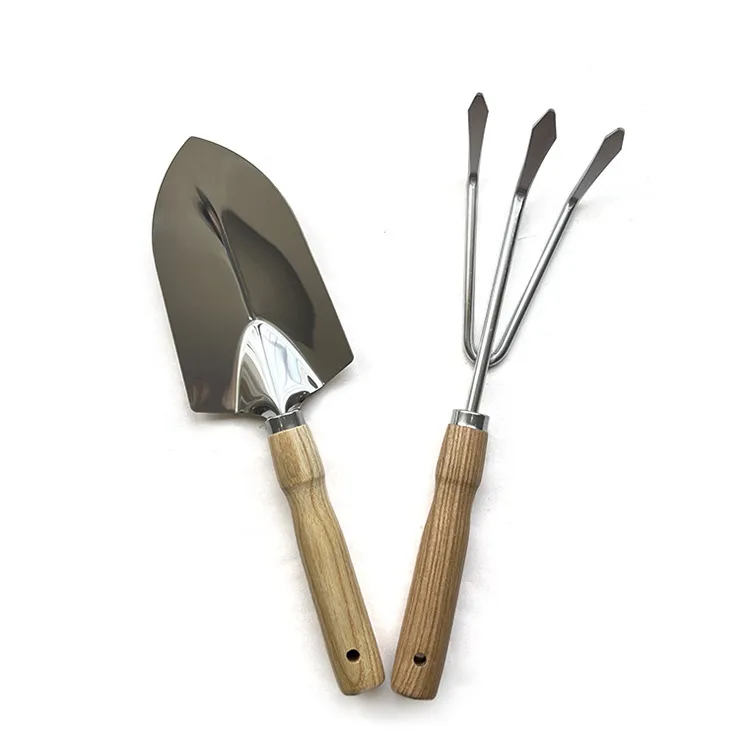 Garden hand tools fork and shovel two piece set loose soil garden shovel fork