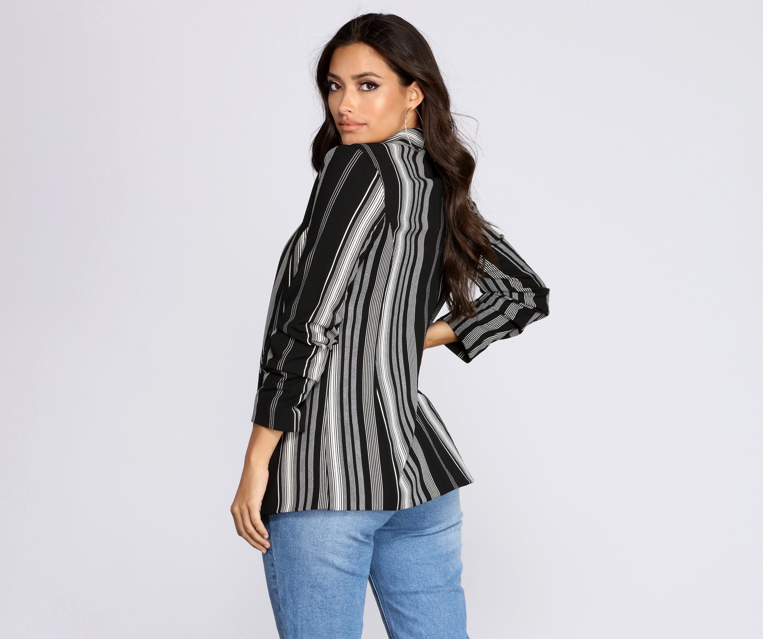 Major Boss Babe Striped Blazer