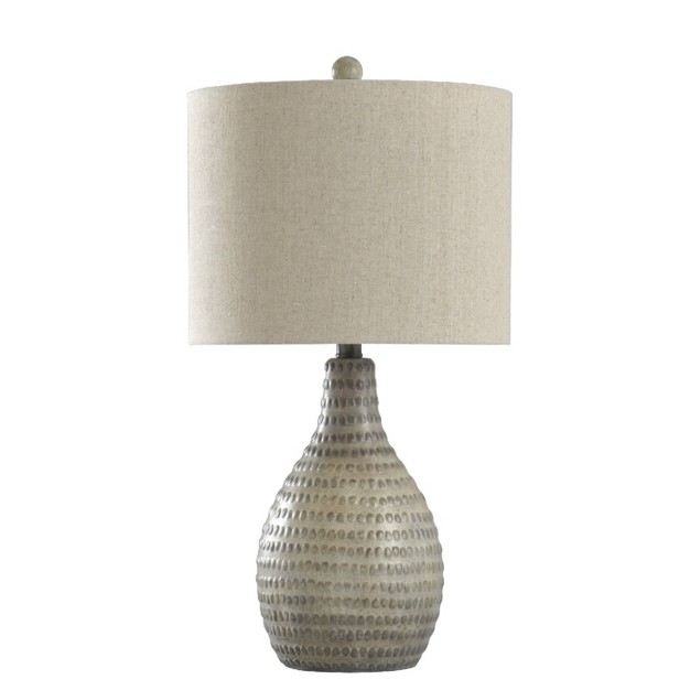 Allen French Oak Table Lamp White Shade Stylecraft