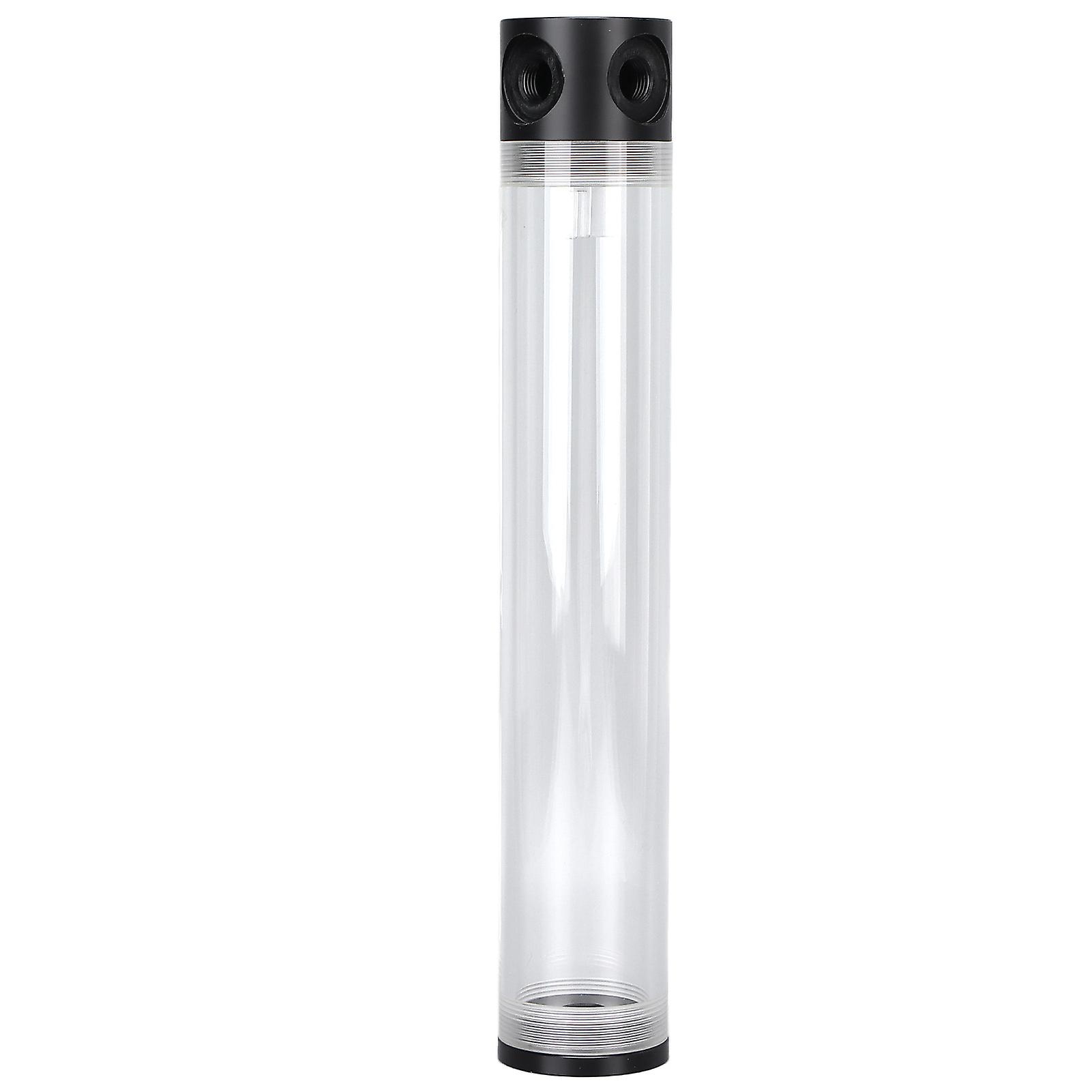 Water Cooling Reservoir 300mm/11.8in Length G1/4in Thread Low Noise Cylindrical Acrylic Plastic Material Cooling Tank