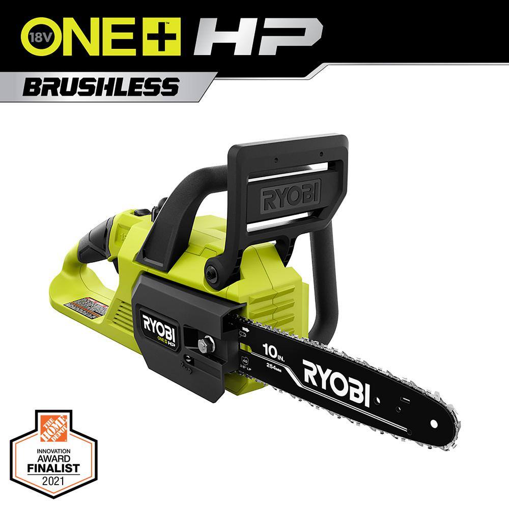 RYOBI ONE+ HP 18V Brushless 10 in. Battery Chainsaw (Tool Only) P2502BTL