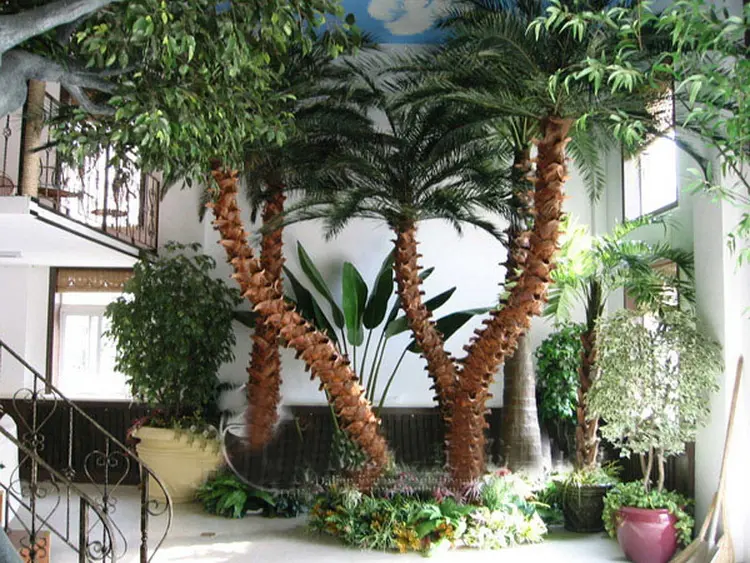 ARTIFICIAL TOPIARY plant palm tree with real bark 15  feet height hotel engineering garden decorative customized garden supplies