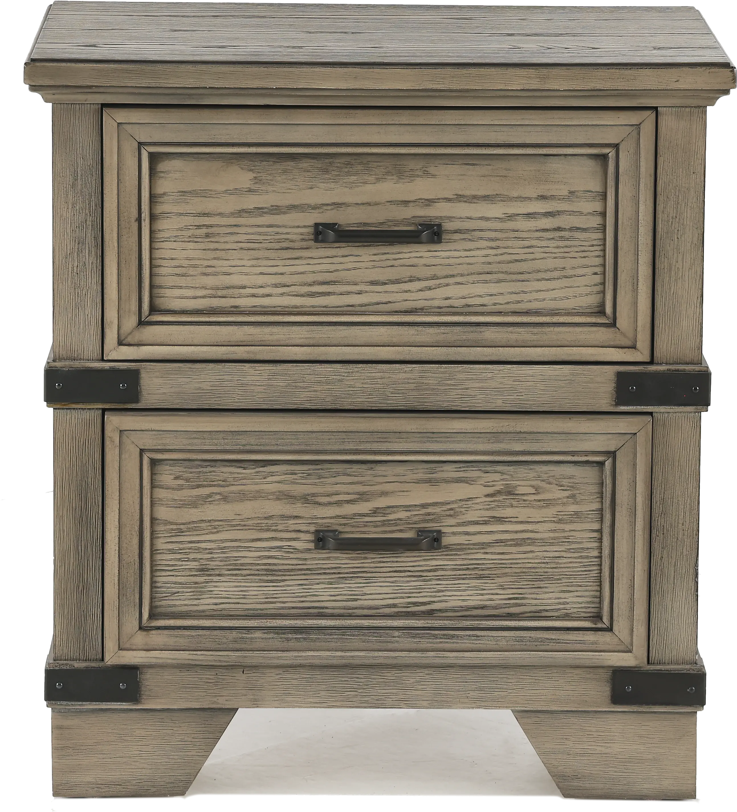 Forge Pewter Gray Nightstand