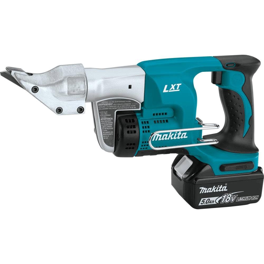 Makita 18 Volt LXT Lithium-Ion Cordless 18 Gauge Straight Shear Kit 5.0 Ah XSJ01T from Makita