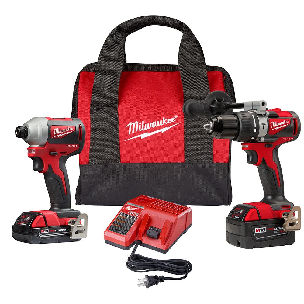 Milwaukee M18 Brushless Hammer Drill/Impact Combo Kit 2.04.0 2893-22CX from Milwaukee