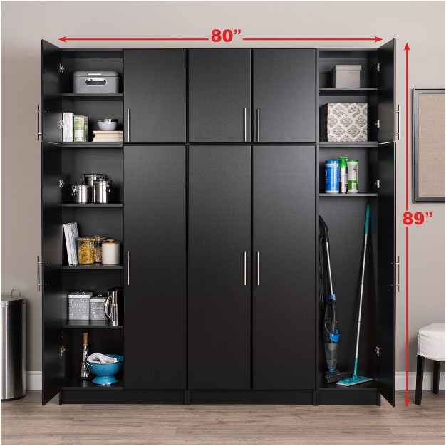 Elite With 6 Storage Cabinet Set Black Prepac