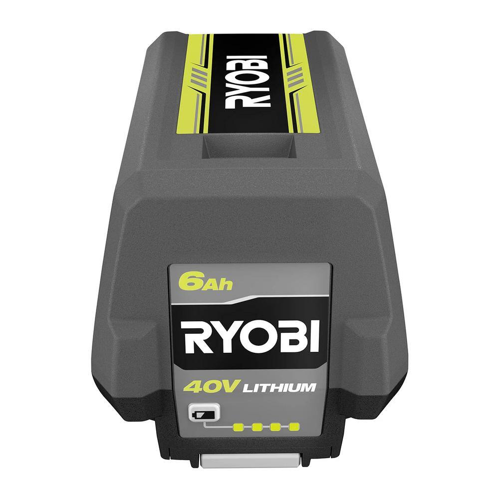 RYOBI 40V Lithium-Ion 6.0 Ah High Capacity Battery and Charger Kit OP40602-04