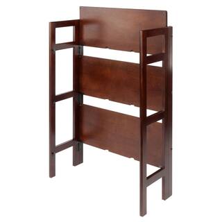 WINSOME WOOD Terry 3-Tier 38 in. H Foldable Walnut Bookshelf 94896