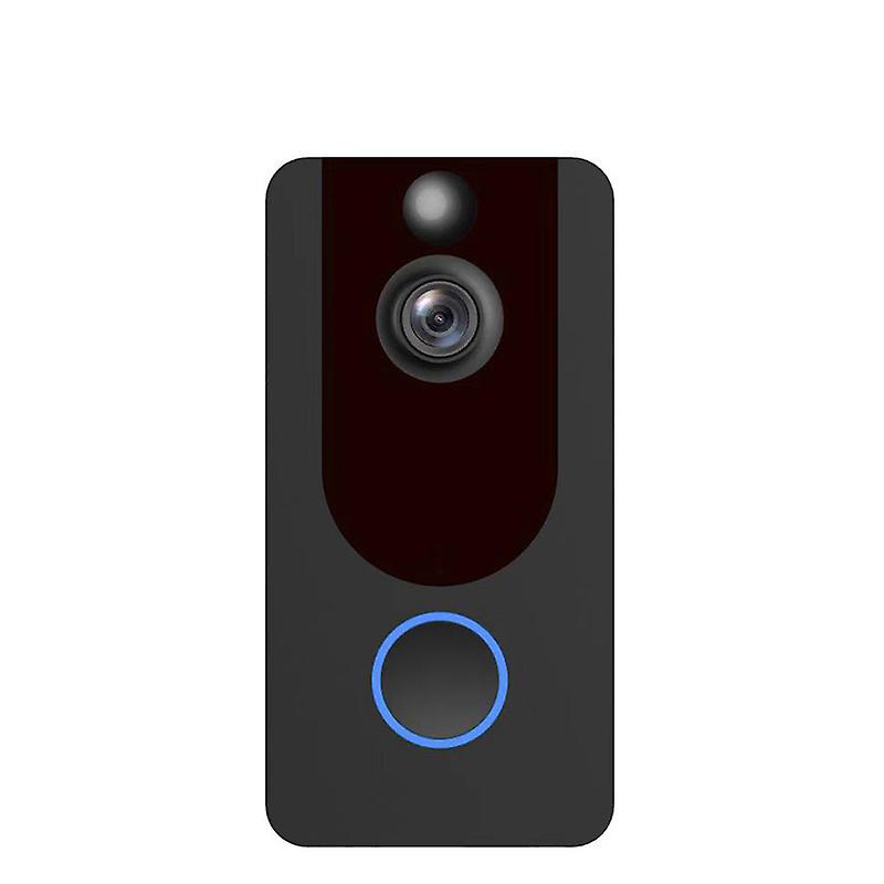 V7 1080p Wireless Video Doorbell 166 Wide Angle Lens Wifi Motion Detection Black