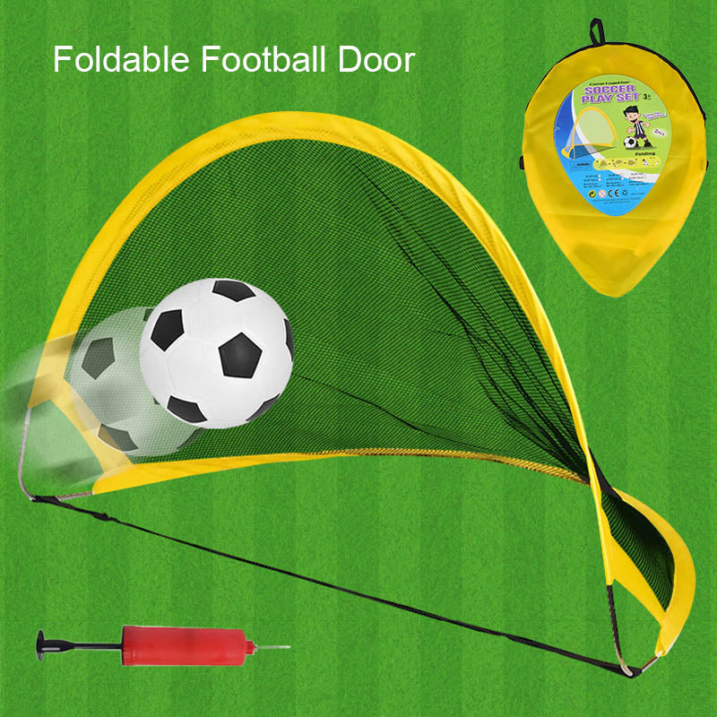 alextreme 2Pcs Soccer Football Goal Net Kit Set Foldable Training Goal Net Tent Kids Indoor Outdoor Play Toys Ball Games