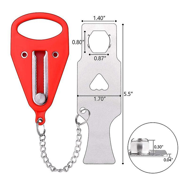 Portable Door Lock Travel Lock， Add Extra Lock For Security And Privacy， Strong And Sturdy Lock For Travel， Hotel， Apartment