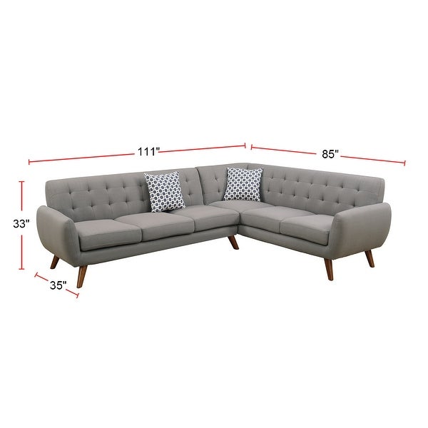 2-Piece Polyfiber Sectional Sofa