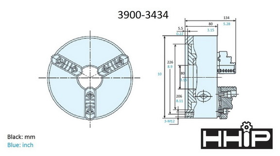 ABS Import Tools 10 FRONT MOUNT TOP REVERSIBLE SE...