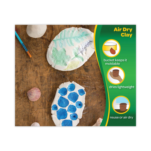 Crayola Air-Dry Clay， White， 25lb Box (575001)