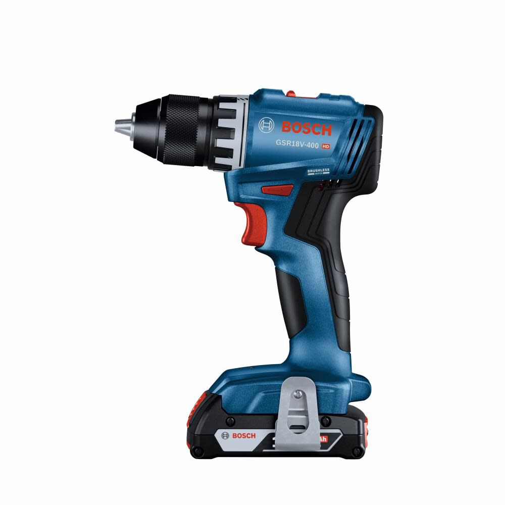 Bosch 18V 2 Tool Combo Kit with Impact Driver GDR18V-1800 Drill/Driver GSR18V-400 with 2 2Ah Batteries GXL18V-27B22 from Bosch