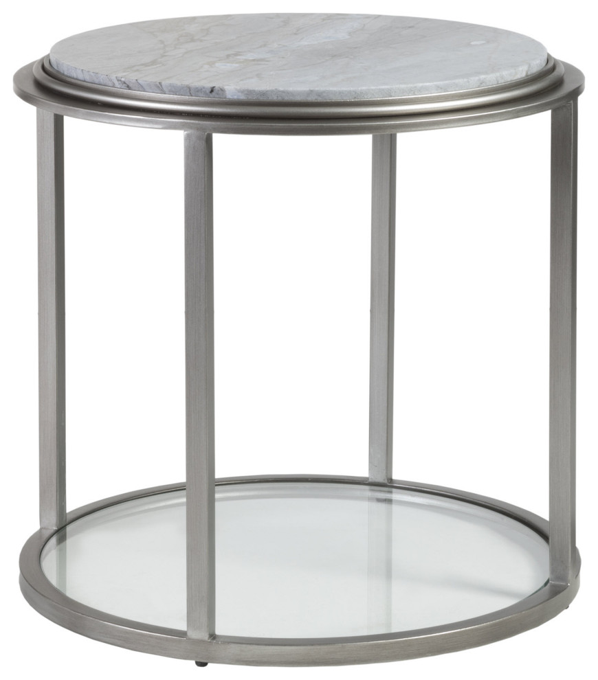 Treville Round End Table   Contemporary   Side Tables And End Tables   by HedgeApple  Houzz