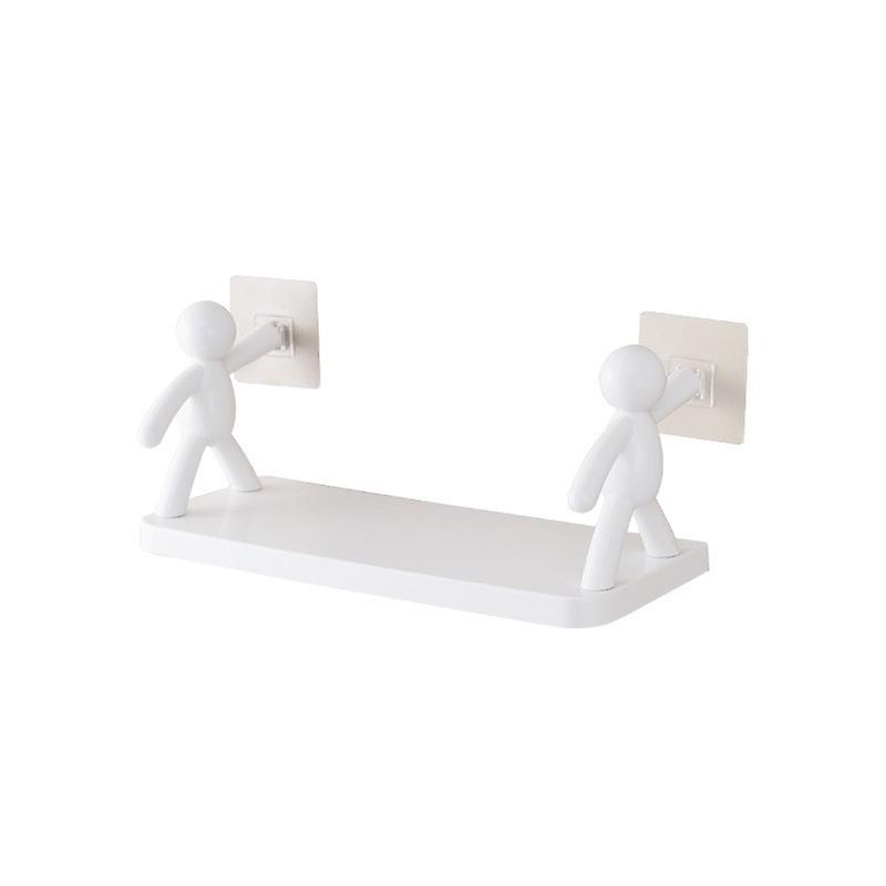 Household Simple Punch-free Wall Hanging Human-shaped Guardrail Hook Rack Bathroom Shelf With Hook Kitchen Storage Rack