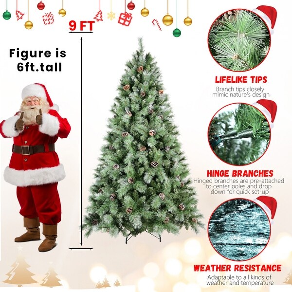 Spray White Christmas Tree with Decorations