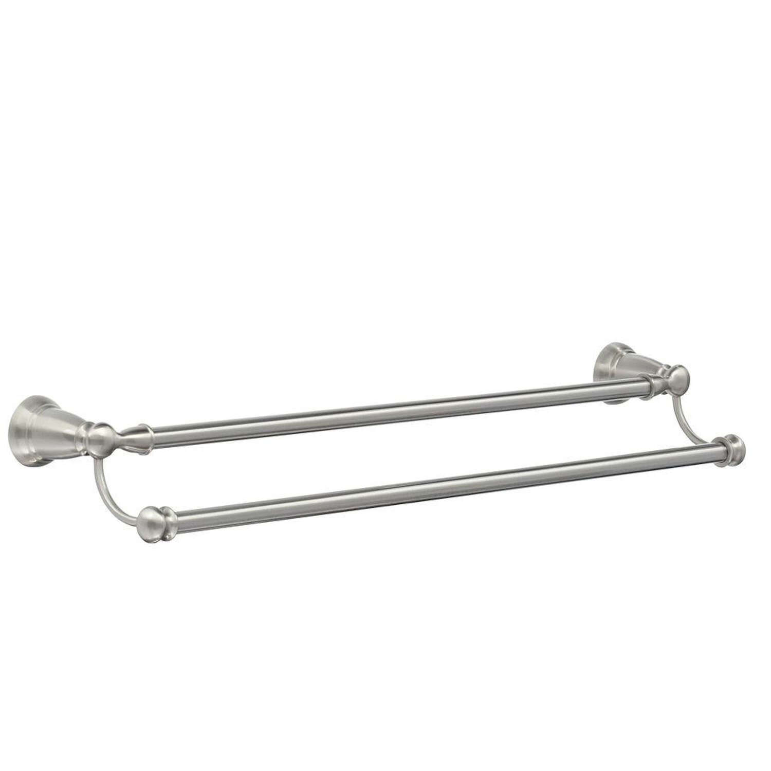 Moen Sage Brushed Nickel Double Towel Bar 24 in. L Brass