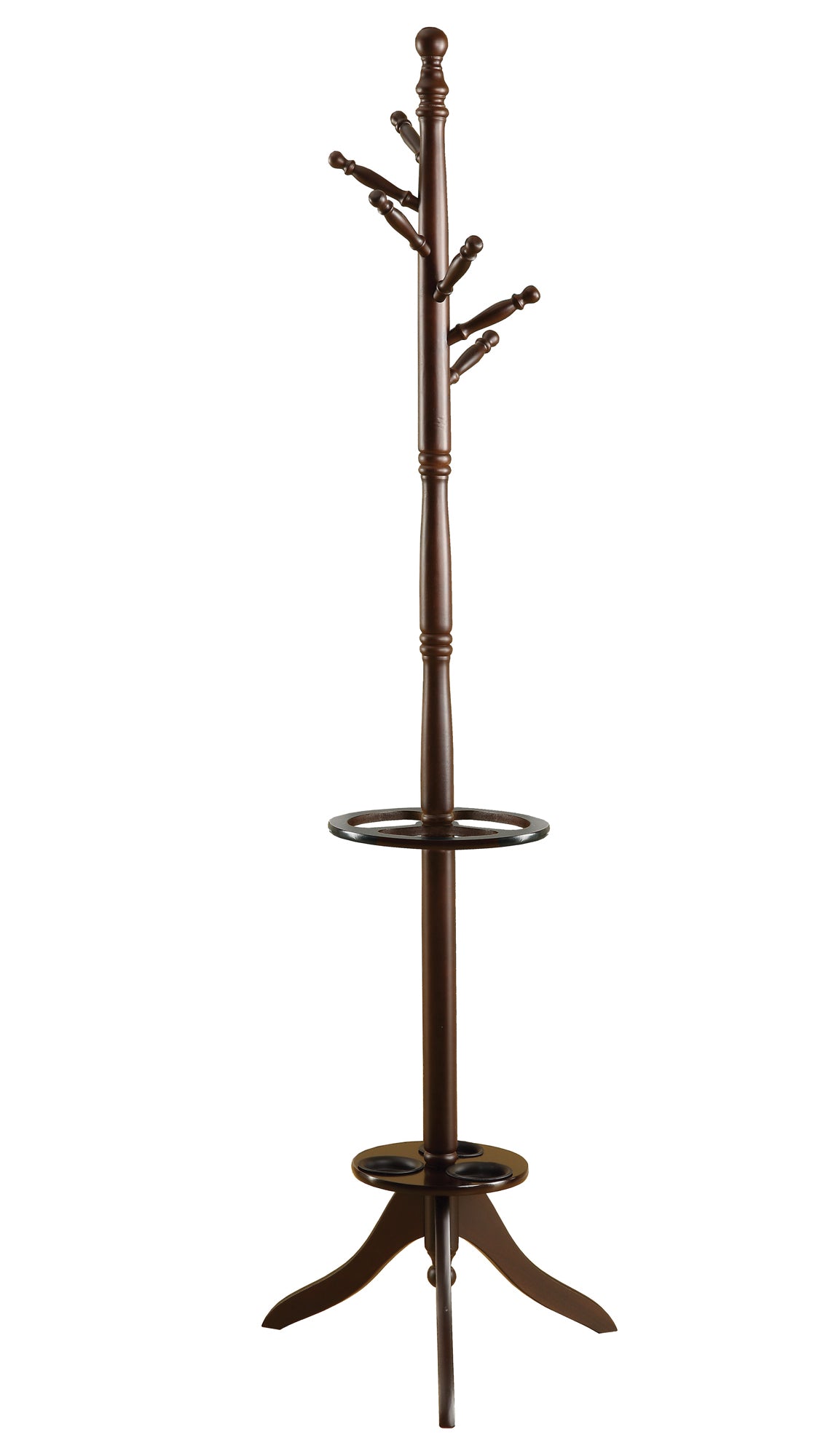 Coat Rack， Hall Tree， Free Standing， 6 Hooks， Entryway， 71