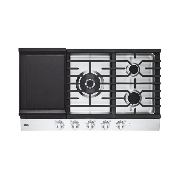 36 Inch Gas Smart Cooktop with 5 Sealed Burners and Ultraheat