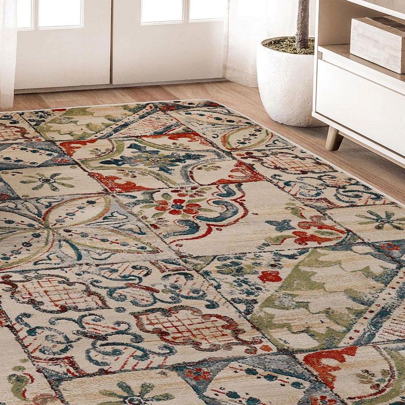 SUPERIOR Vanessa Rustic Patchwork Indoor Modern Area Rug