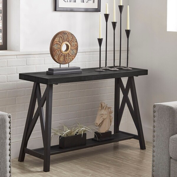 Bryson Rustic X-Base Sofa Entryway Table by iNSPIRE Q Classic