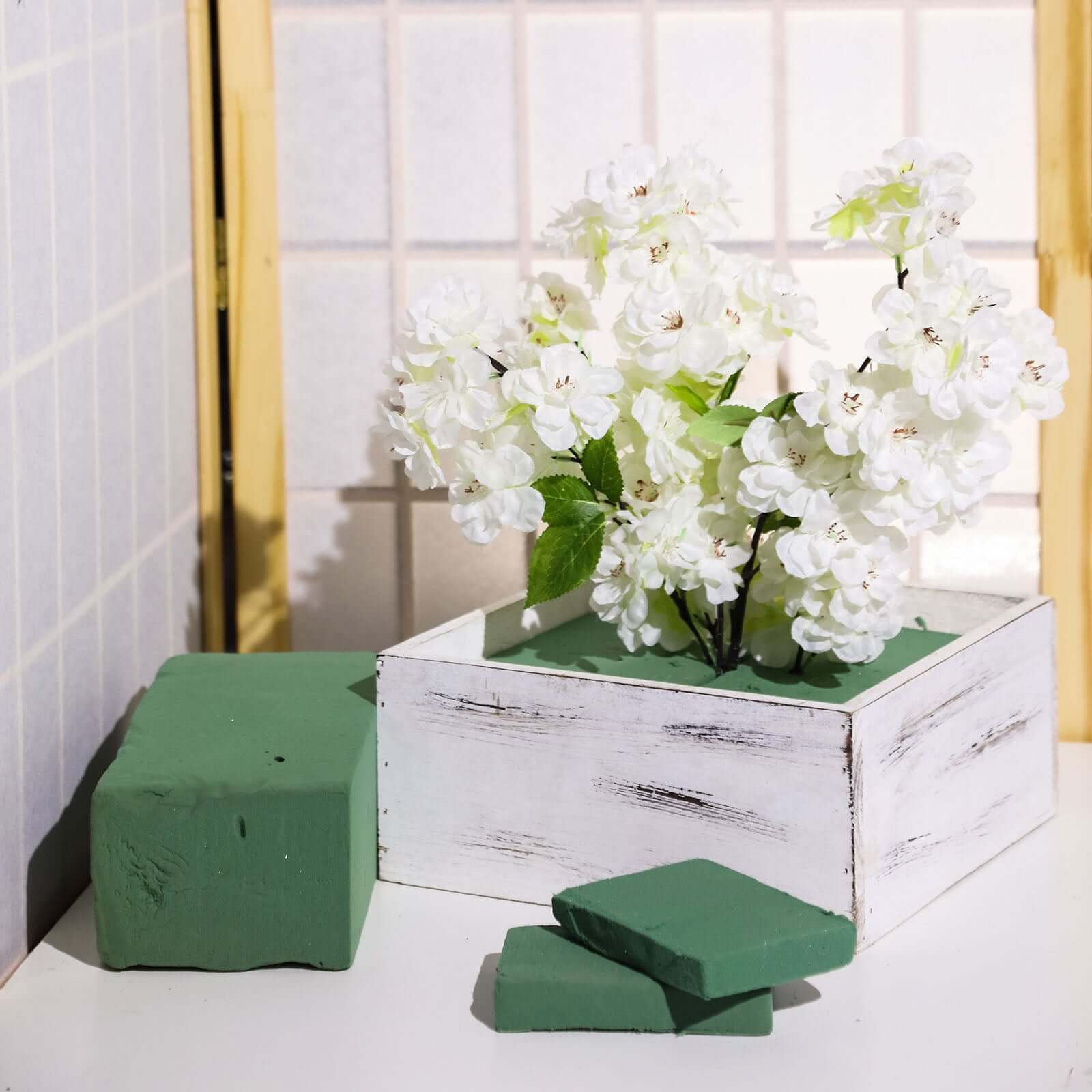 3 Pack Green Wet Floral Foam Bricks, Flower Arrangement Foam Blocks