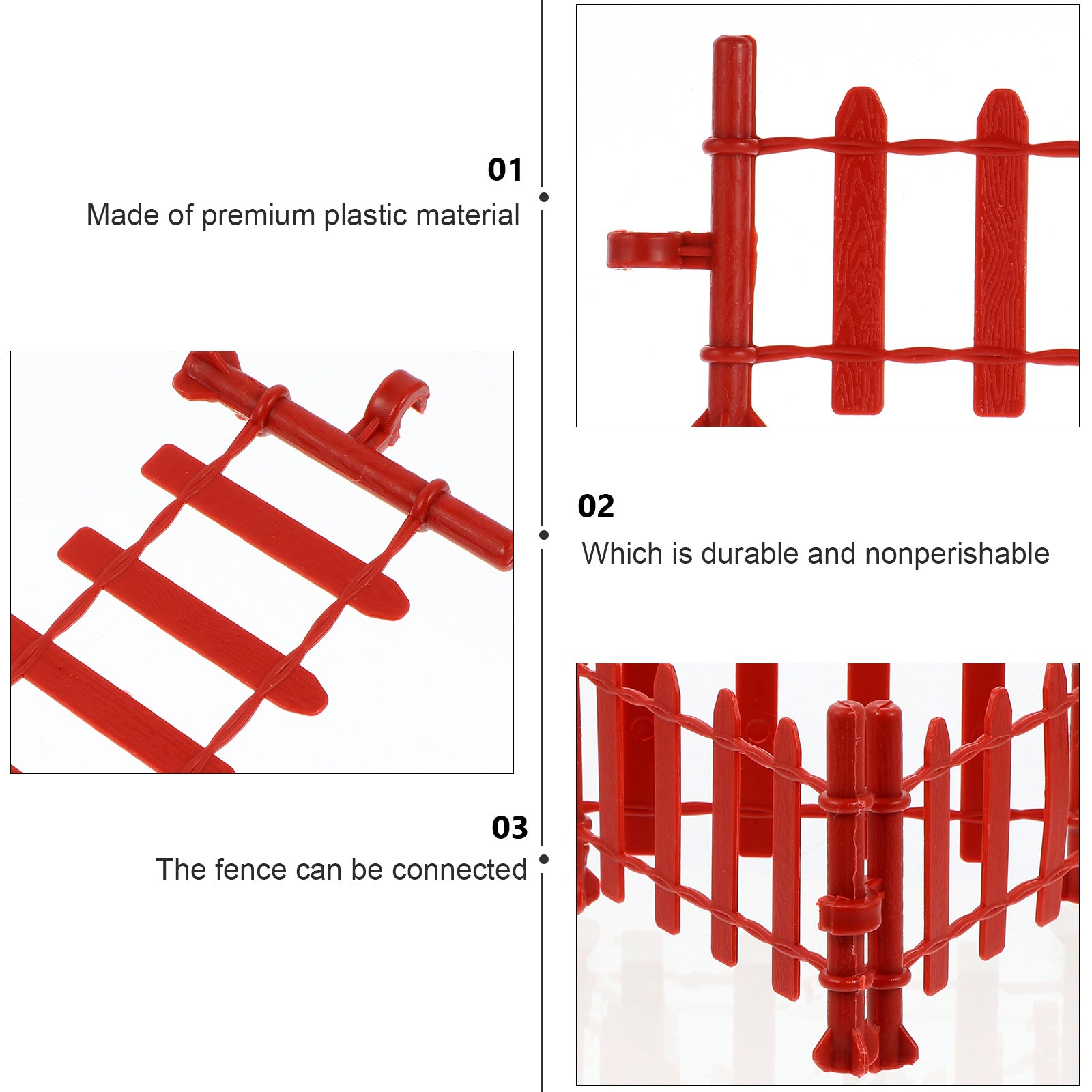 Fence Toy Garden Border Fencing Farm Plastic Stakes Decorative Landscape Children Animals Lawn Fences Farmyard Palisade