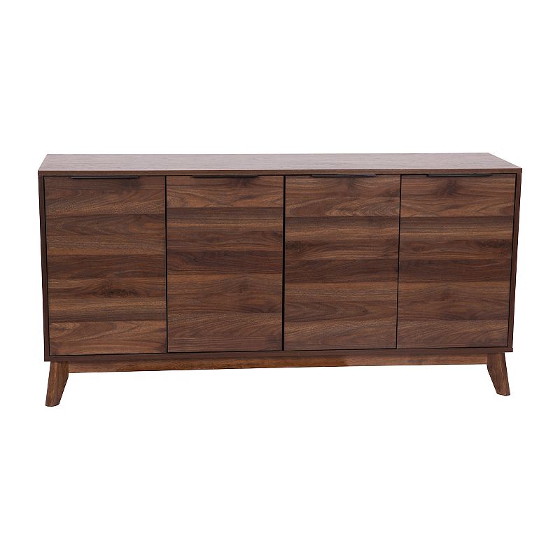 Flash Furniture Hatfield Mid-Century Modern Buffet Sideboard Storage Cabinet